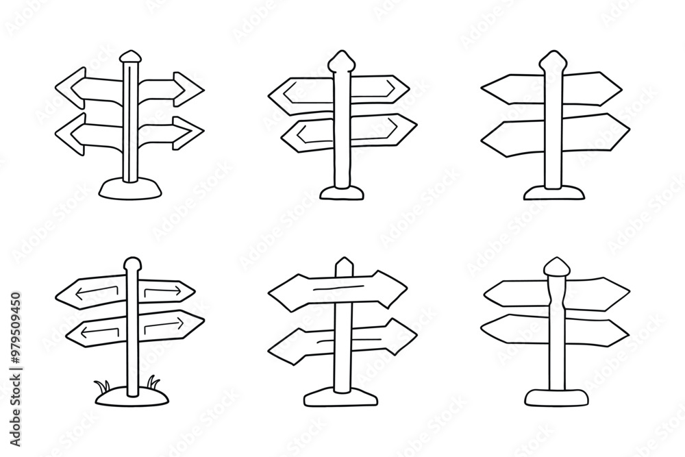 Direction icon bundle set in silhouette style vector Direction icon bundle set in silhouette style vector