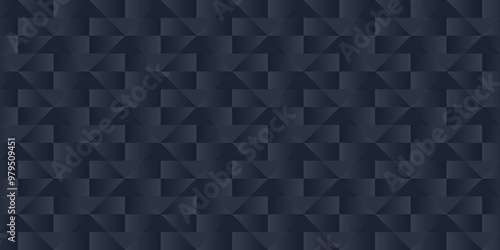 Abstract background with dark blue color geometric pattern diamond shape. Seamless triangle isometric pattern background. Sophisticated abstract background design