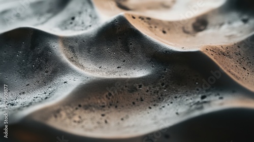 Close-up of textured sand dunes creating abstract landscape in warm natural tones photo