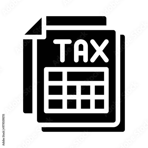 taxation glyph icon