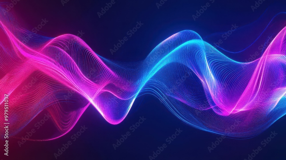 dynamic neon wave pattern forming an energetic abstract background with vibrant blues and pinks dynamic neon wave pattern forming an energetic abstract background with vibrant blues and pinks