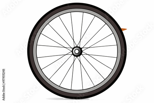 vector different types of bicycle wheels