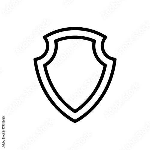 Security shield emblem icon