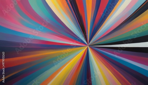 An abstract image showcasing a burst of vibrant colors in a dynamic pattern. The explosion of hues creates a visually striking composition, ideal for artistic and design purposes.. AI Generation