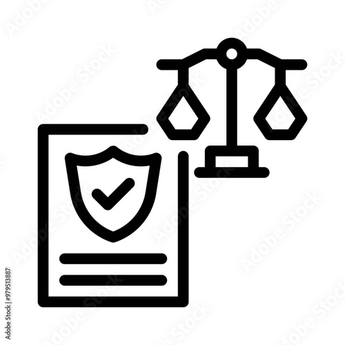 law enforcement line icon