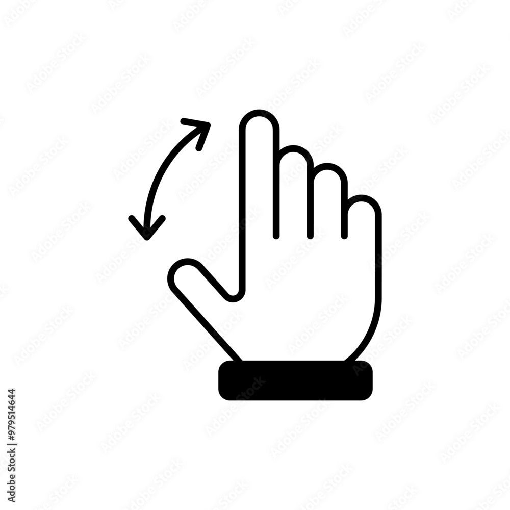 Zoom in gesture with hand Zoom in gesture with hand