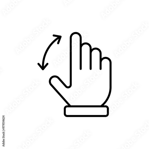 Zoom in gesture icon