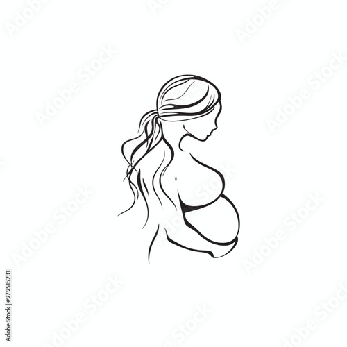 abstract Pregnancy vector logo