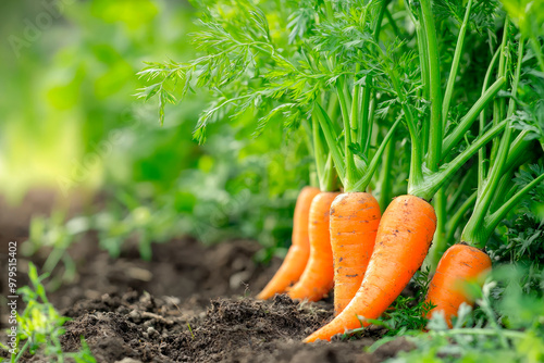 Carrot harvest in the garden