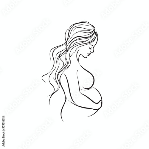 abstract Pregnancy vector logo