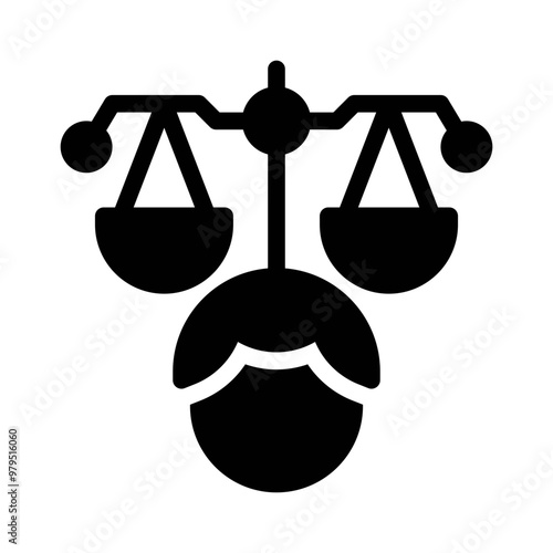 attorney glyph icon