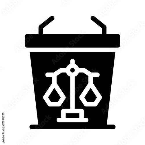 testimony glyph icon