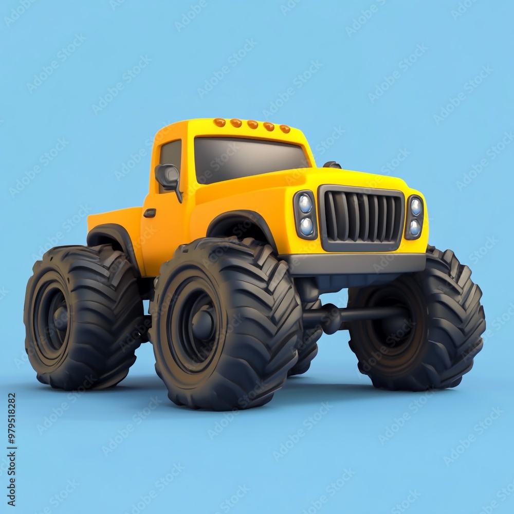 3D Monster Truck Icon: High Wheeled Off Road Vehicle Illustration Logo 3D Monster Truck Icon: High Wheeled Off Road Vehicle Illustration Logo