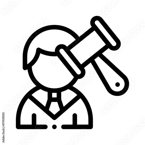 lawyer line icon