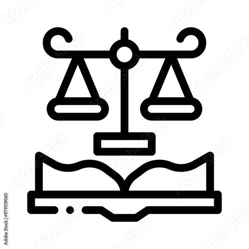 law book line icon
