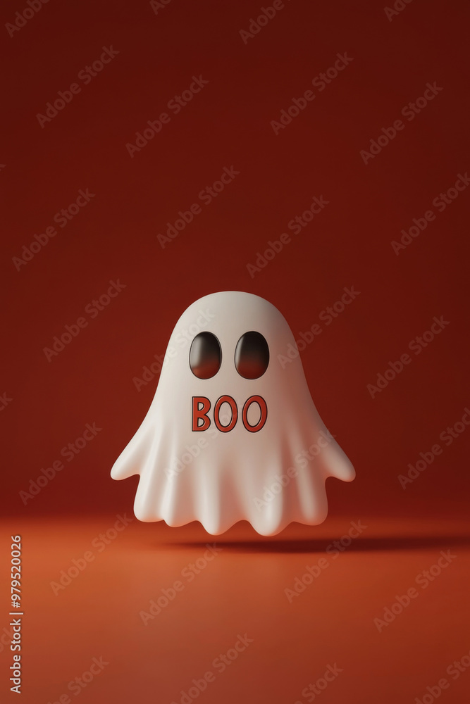 Cute ghost with the word boo, playful concept, halloween background Cute ghost with the word boo, playful concept, halloween background