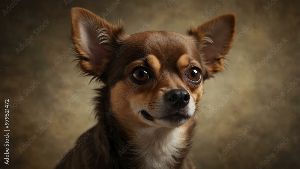 Brown chihuahua portrait. Brown chihuahua portrait.