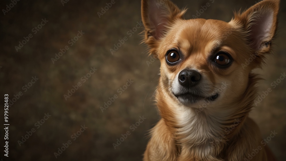 Brown chihuahua portrait. Brown chihuahua portrait.