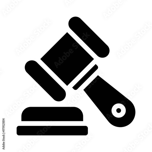 gavel glyph icon