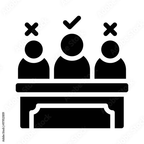 jury glyph icon