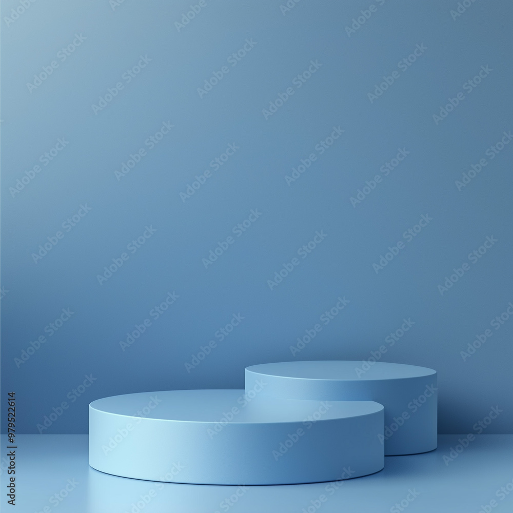 light blue podiums on blue background light blue podiums on blue background