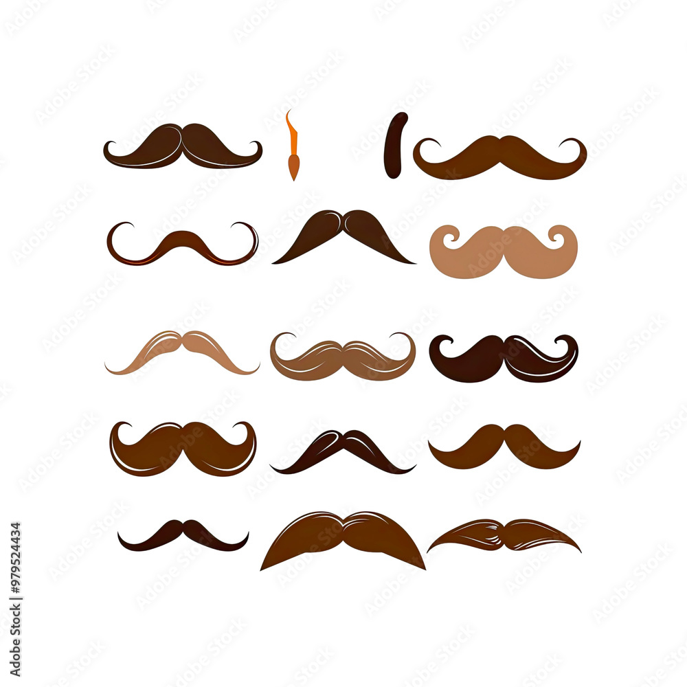 Collection of Cartoon Mustaches Collection of Cartoon Mustaches