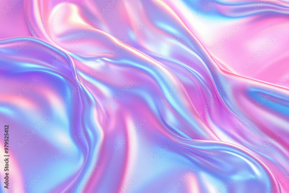 Smooth pink and blue satin fabric flowing and forming waves abstract background Smooth pink and blue satin fabric flowing and forming waves abstract background