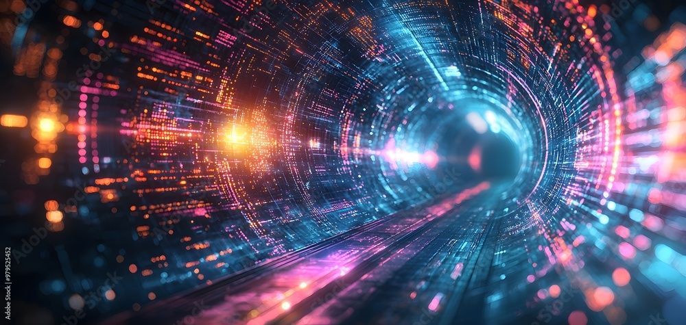 A Stunning Journey Through a Vibrant Neon Tunnel of Light and Futuristic Patterns Awaits You. Abstract Tunnel Background A Stunning Journey Through a Vibrant Neon Tunnel of Light and Futuristic Patterns Awaits You. Abstract Tunnel Background