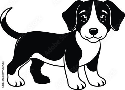 Wallpaper Mural Fun and Cute Playful Puppy Vector for Hours of Coloring Book Fun
 Torontodigital.ca