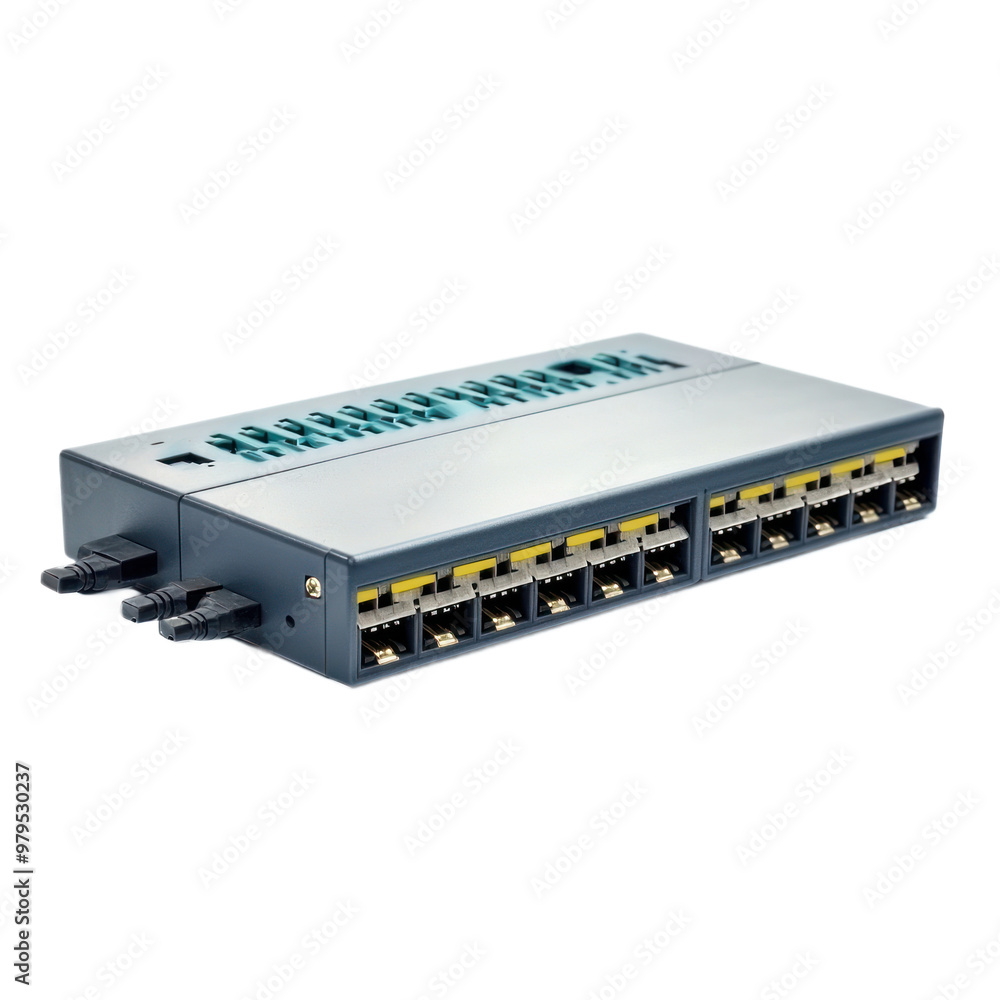 Network Switch side view isolate on transparent background Network Switch side view isolate on transparent background