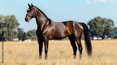 Bay Horse in a Field