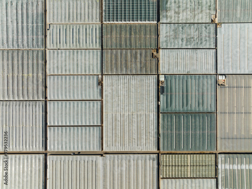 Wallpaper Mural Aerial view of Masses of shimmering plastic greenhouses near El Ejido. Aerial view. Drone shot. Almería province, Andalusia, Spain. Torontodigital.ca