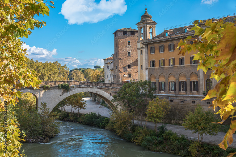 The oldest bridge of Rome - Ponte Fabricius The oldest bridge of Rome - Ponte Fabricius