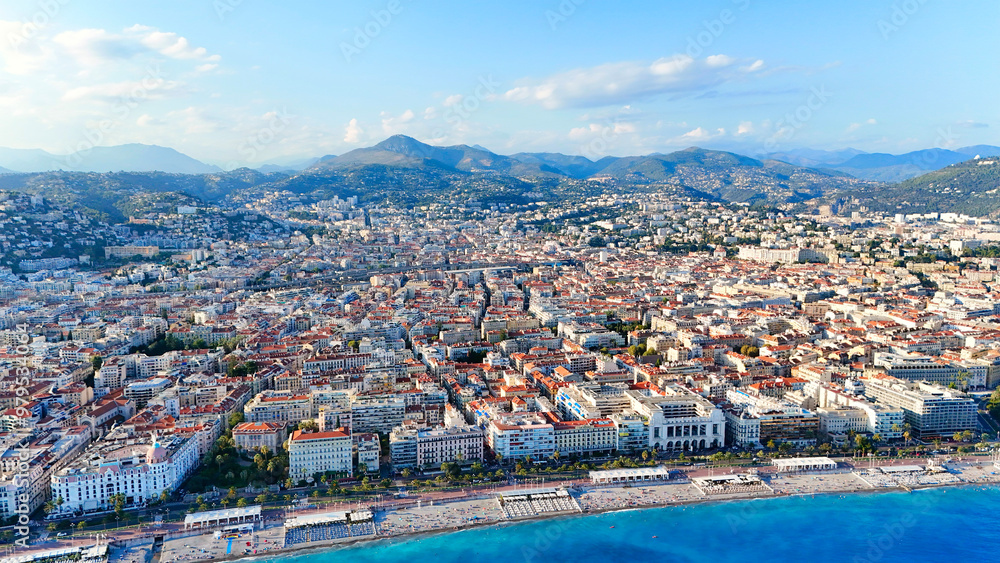 Obraz premium Nice, France - bird's eye view