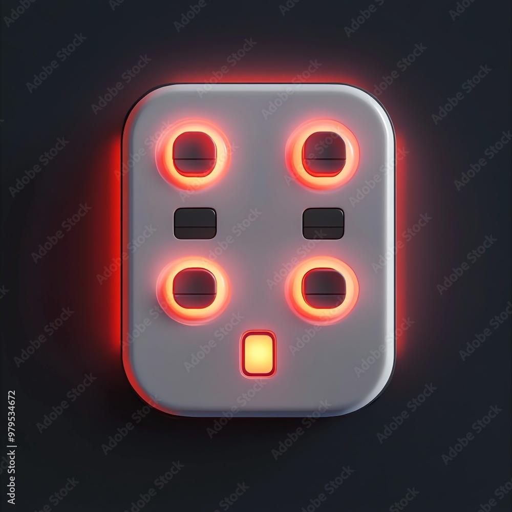 3D Surge Protector Icon: Protects Electronics from Power Surges Illustration Logo 3D Surge Protector Icon: Protects Electronics from Power Surges Illustration Logo