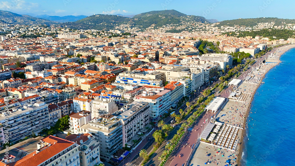 Fototapeta premium Nice, France - bird's eye view