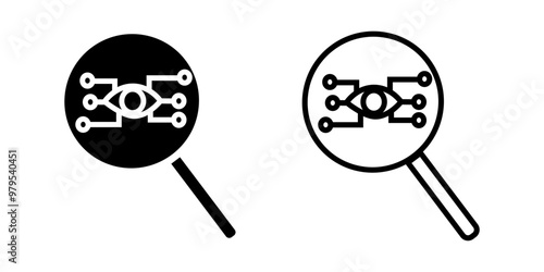 Bionic eye  icon on white background