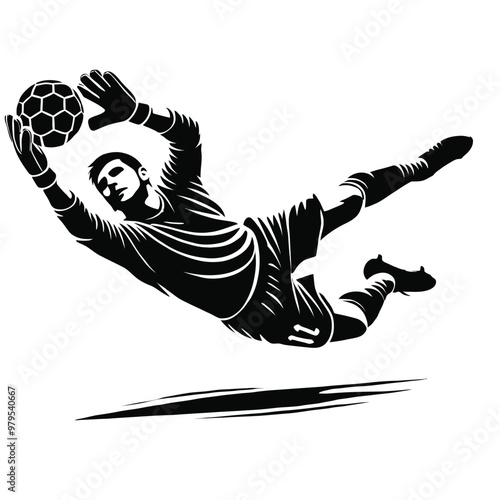 Goalkeeper Save Silhouette