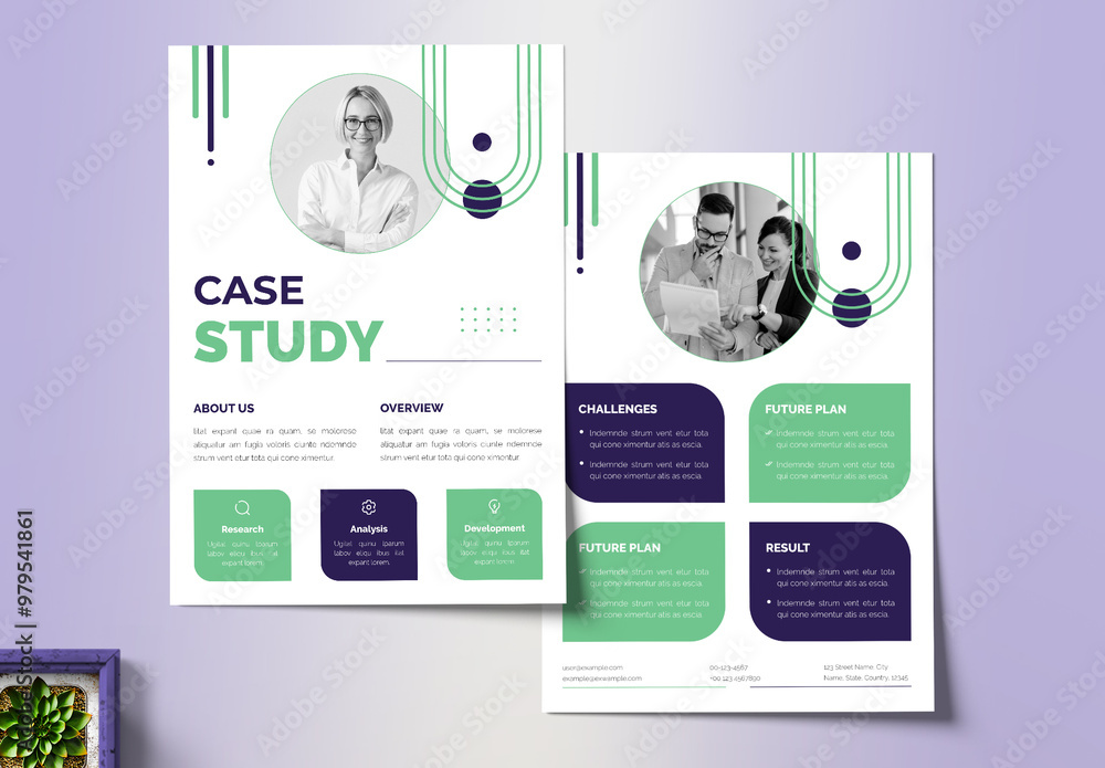 Business Case Study Flyer Template Stock Template | Adobe Stock