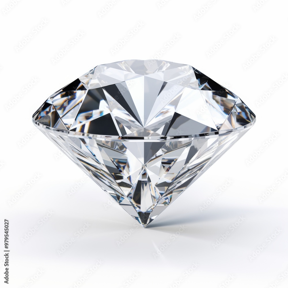 the diamond is on the white background shadow the diamond is on the white background shadow