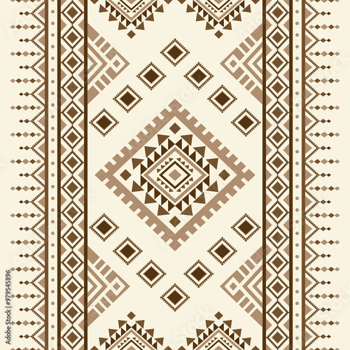 Ancient echoes Aztec geometric seamless patterns southwest Navajo Native American tribal ethnic colorful for textile printing