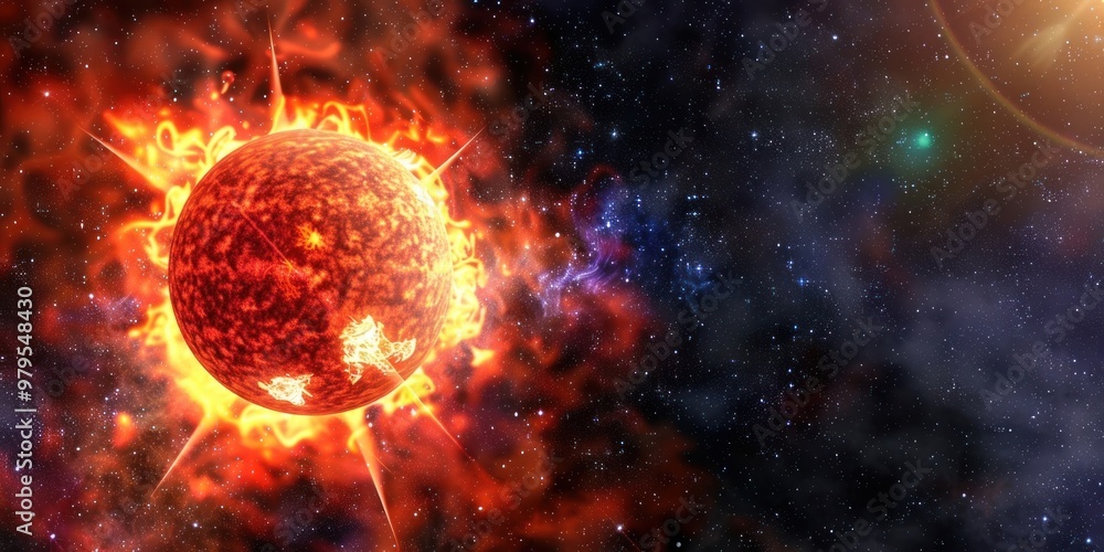 Fototapeta premium Eclipes sun in space astronomy universe image.