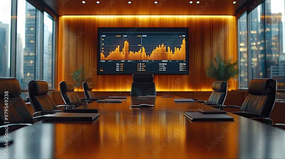 An elegant finance presentation in a boardroom, professional attire An elegant finance presentation in a boardroom, professional attire
