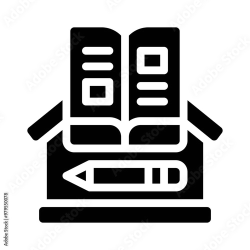 Student glyph icon