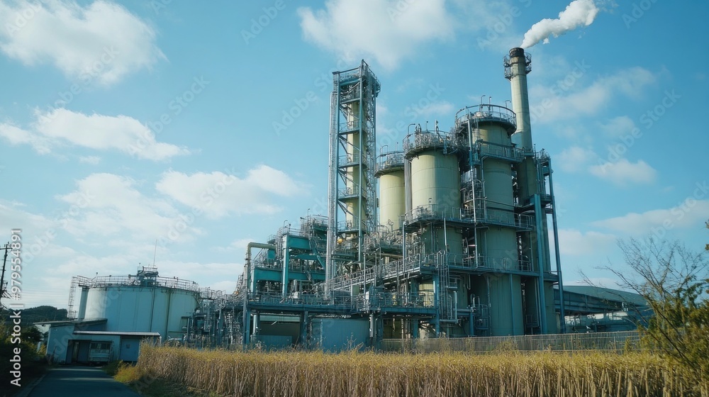 Industrial Complex Against a Blue Sky Industrial Complex Against a Blue Sky