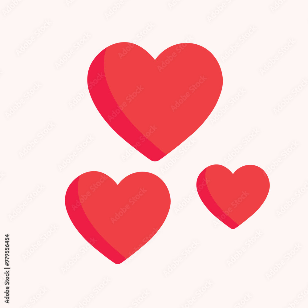 Red heart love icon design template vector Red heart love icon design template vector
