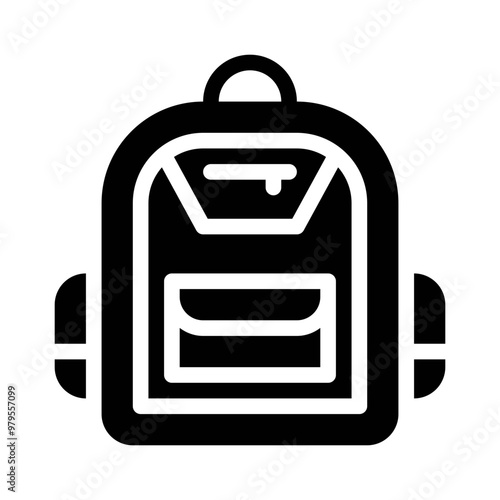 backpack glyph icon