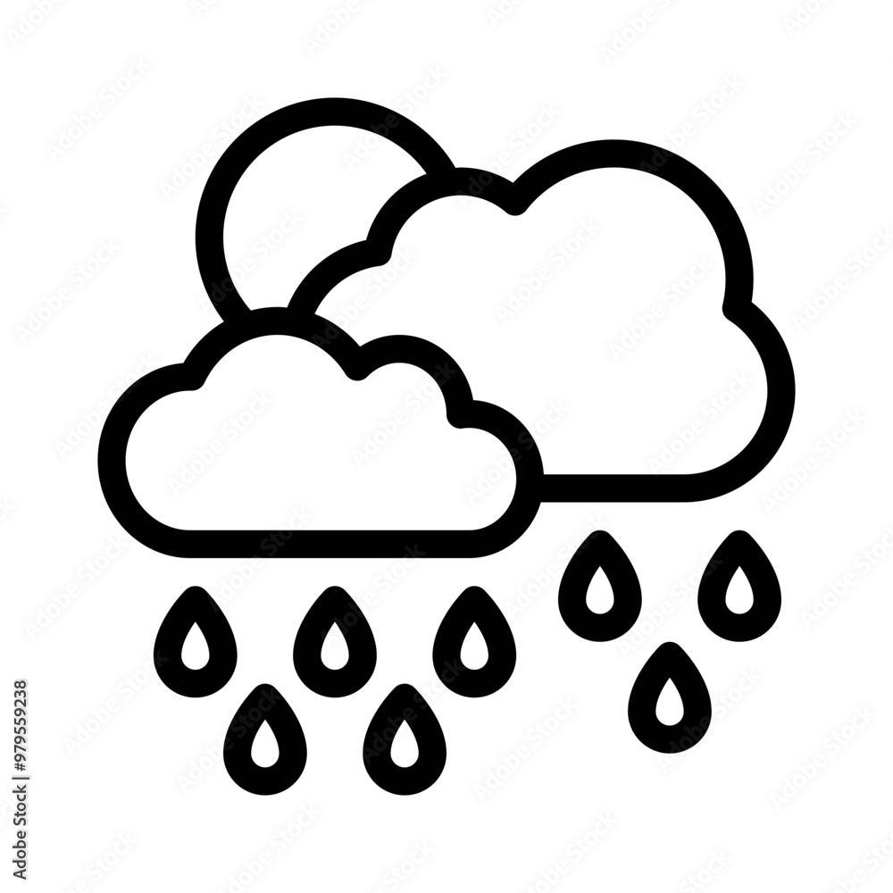 drizzle line icon drizzle line icon