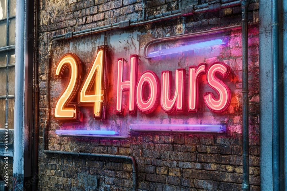 3D illustration of neon letter sign with the quote 3D illustration of neon letter sign with the quote