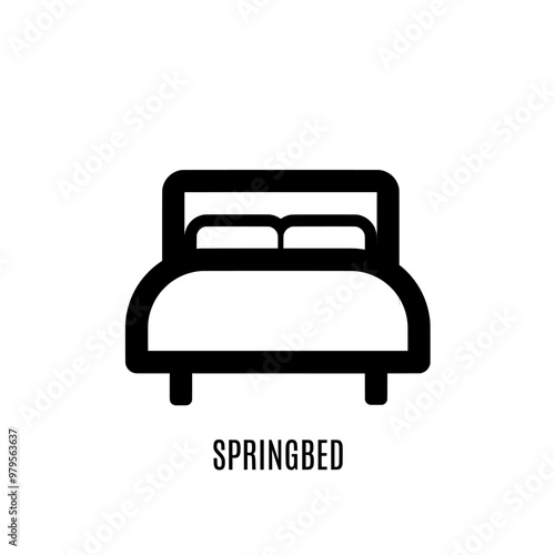 bed with pillow icon